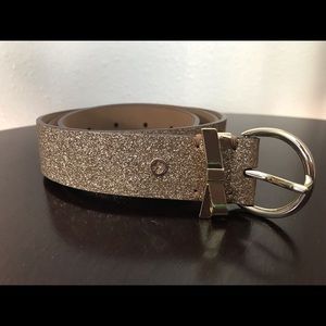 Kate Spade Gold Glitter Belt
